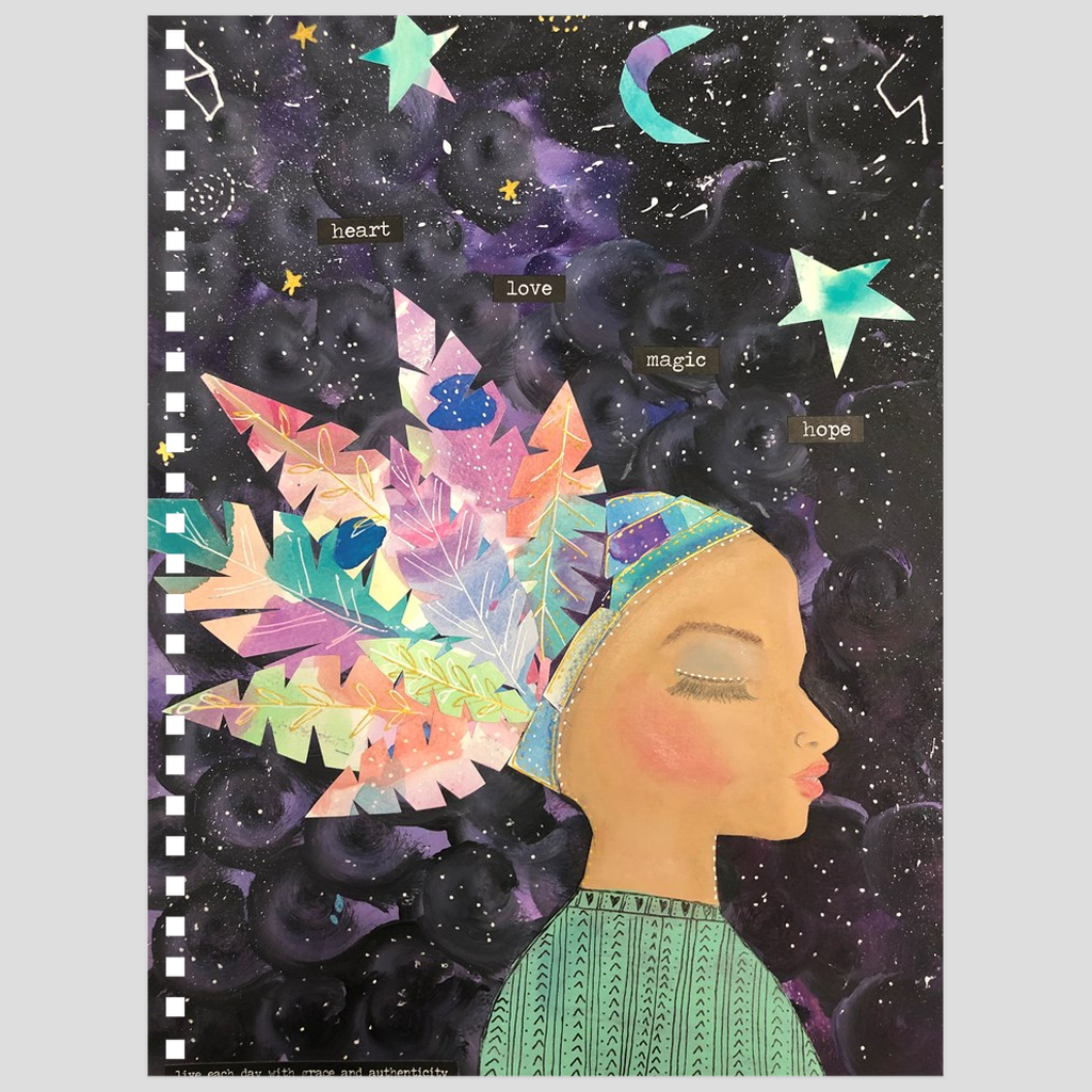Multi-Color Feathers Notebook - Jennifer Sher Art