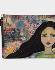 Mixed Media Imperfect Girl Carry-all Zipper Pouch - Jennifer Sher Art