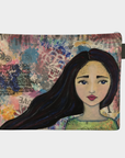 Mixed Media Imperfect Girl Carry-all Zipper Pouch - Jennifer Sher Art
