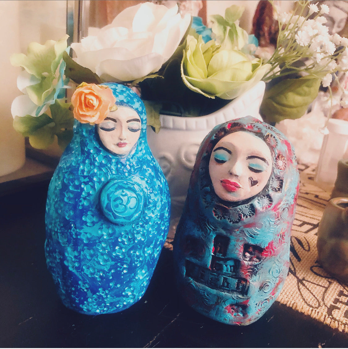 Om Meditation Art Doll - Jennifer Sher Art