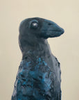 SOLD - Art Doll Blue Spirit Raven - Jennifer Sher Art