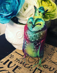SOLD - Rainbow Owl - Jennifer Sher Art