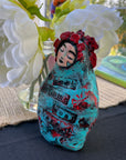 SOLD - Meditation Art Doll with Message - Jennifer Sher Art