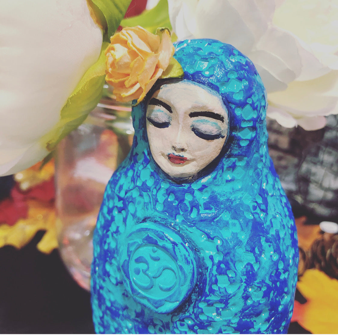 Om Meditation Art Doll - Jennifer Sher Art