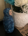SOLD - Meditation Art Doll - Throat Chakra - Jennifer Sher Art
