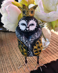 SOLD - Regal Owl - Yellow Crown - Jennifer Sher Art