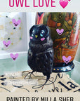 SOLD - Joyful Owl - Jennifer Sher Art