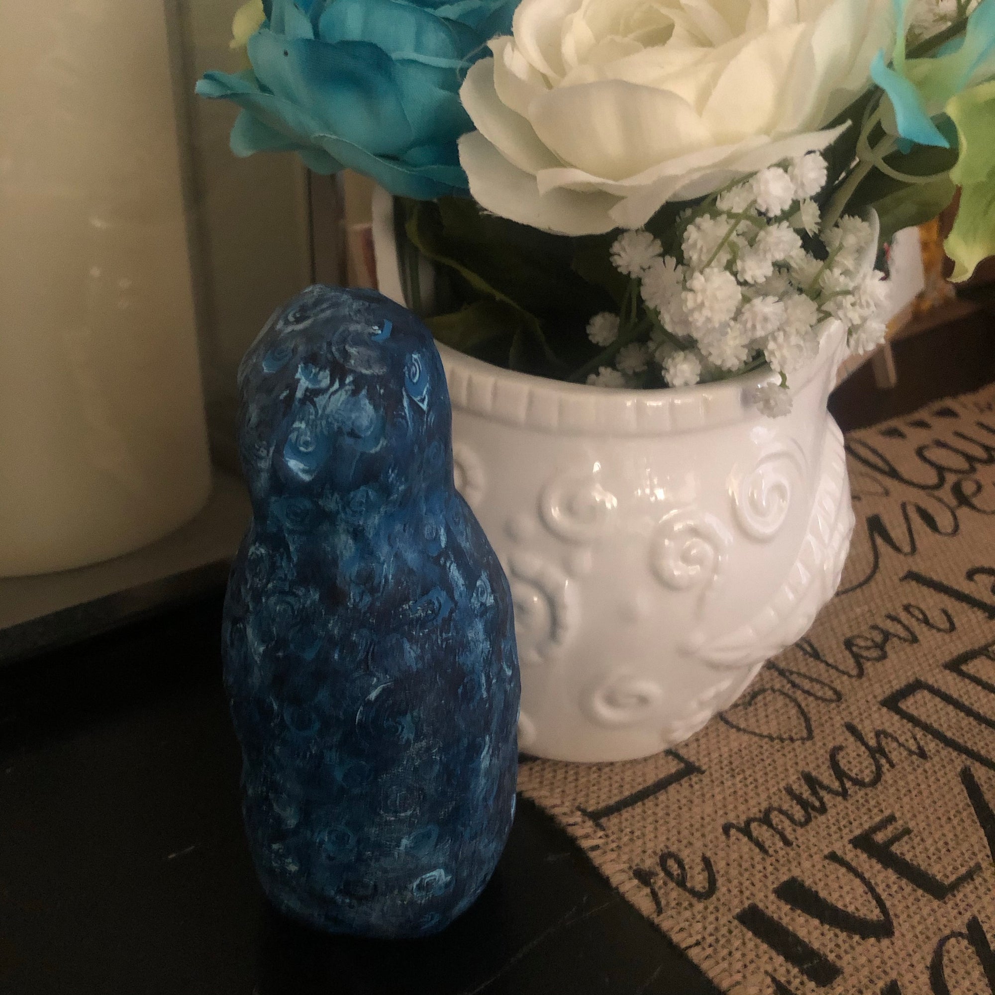 SOLD - Meditation Art Doll - Throat Chakra - Jennifer Sher Art