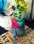 SOLD - Rainbow Owl - Jennifer Sher Art