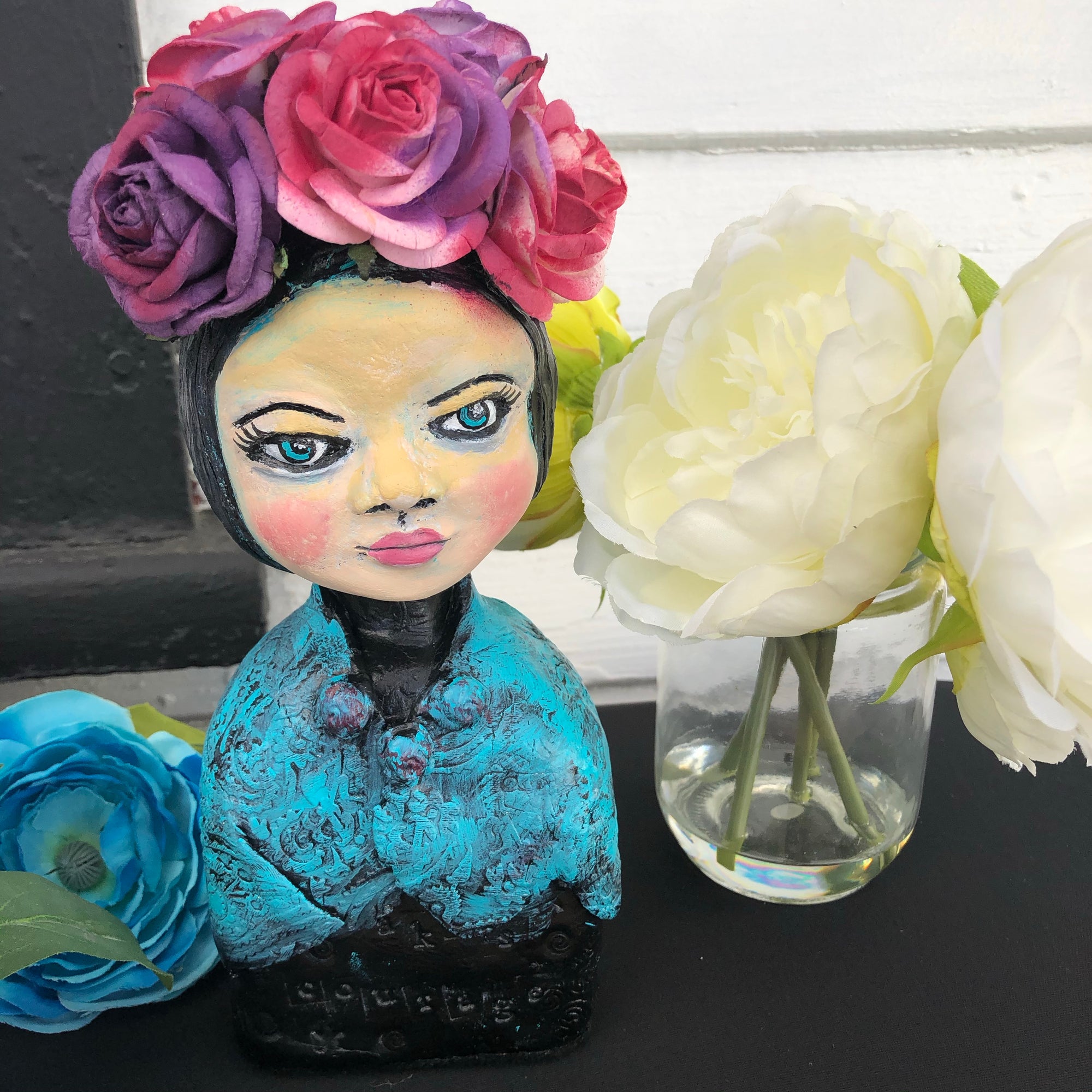 SOLD -Sophia - Flowers in her head - Jennifer Sher Art
