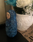 SOLD - Meditation Art Doll - Throat Chakra - Jennifer Sher Art