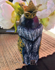 SOLD - Regal Owl - Yellow Crown - Jennifer Sher Art