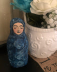 SOLD - Meditation Art Doll - Throat Chakra - Jennifer Sher Art