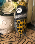 SOLD - Regal Owl With Hearts on The Crown - Jennifer Sher Art