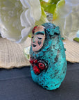 SOLD - Meditation Art Doll with Red Roses - Jennifer Sher Art