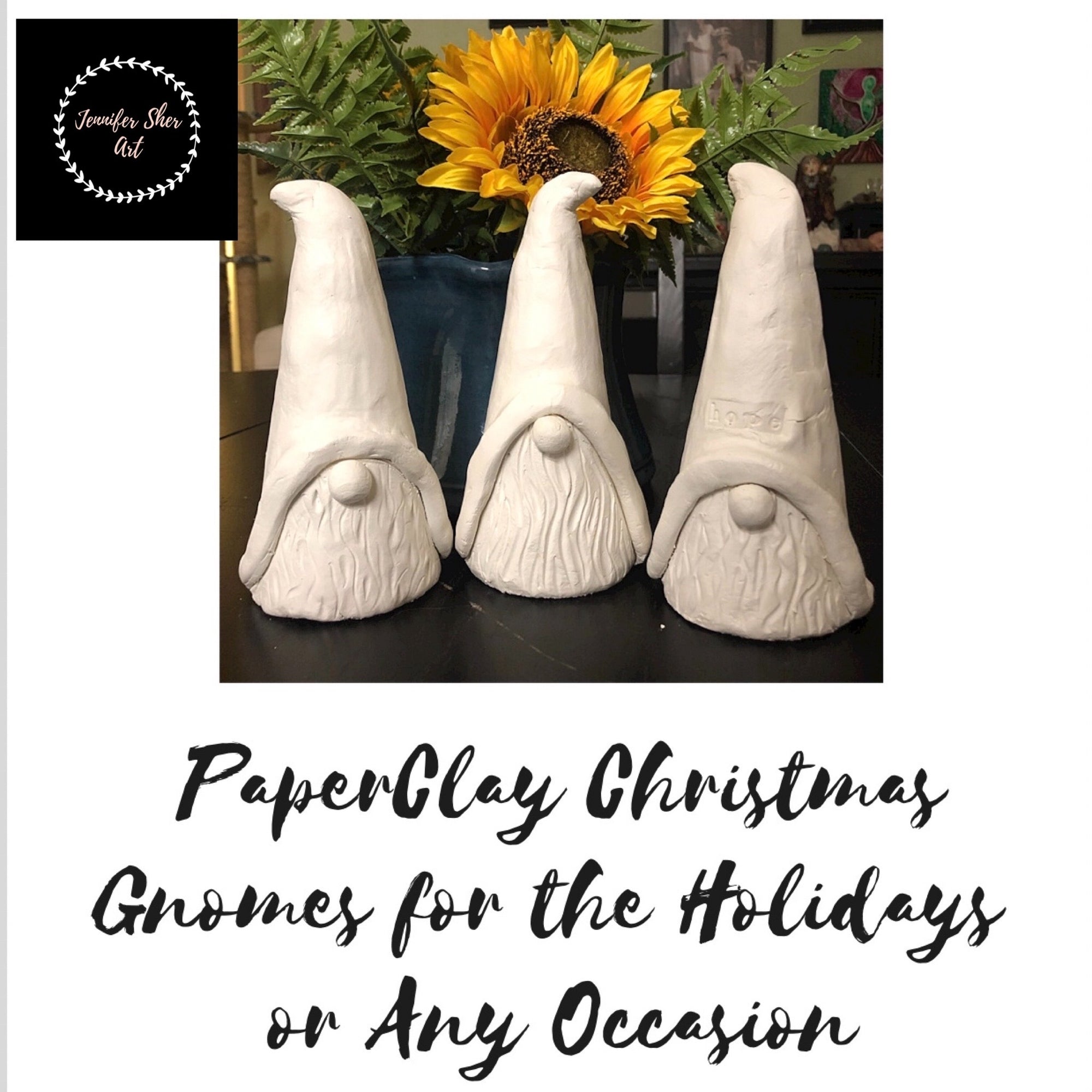 Make Your Own Paperclay Gnomes for the Holidays or Any Occasion - Jennifer Sher Art