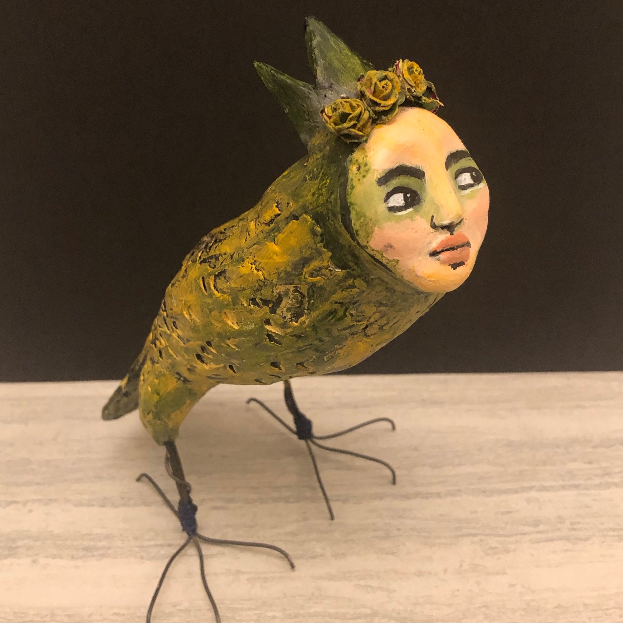 SOLD - Handmade Sculpture VerdieRose - Jennifer Sher Art
