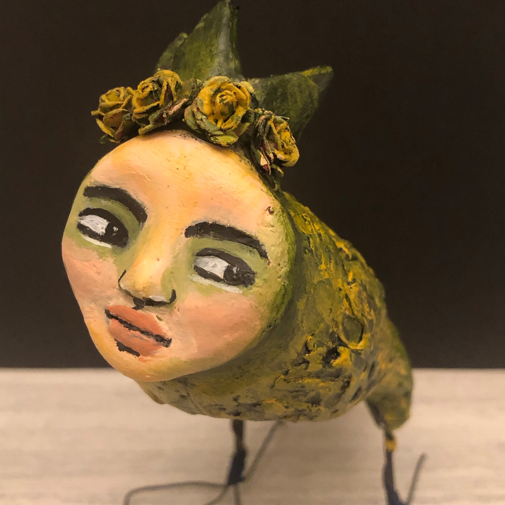 SOLD - Handmade Sculpture VerdieRose - Jennifer Sher Art