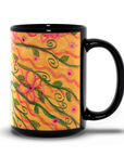 Flower Goddess Black Mug