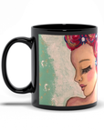 Flower Goddess Black Mug