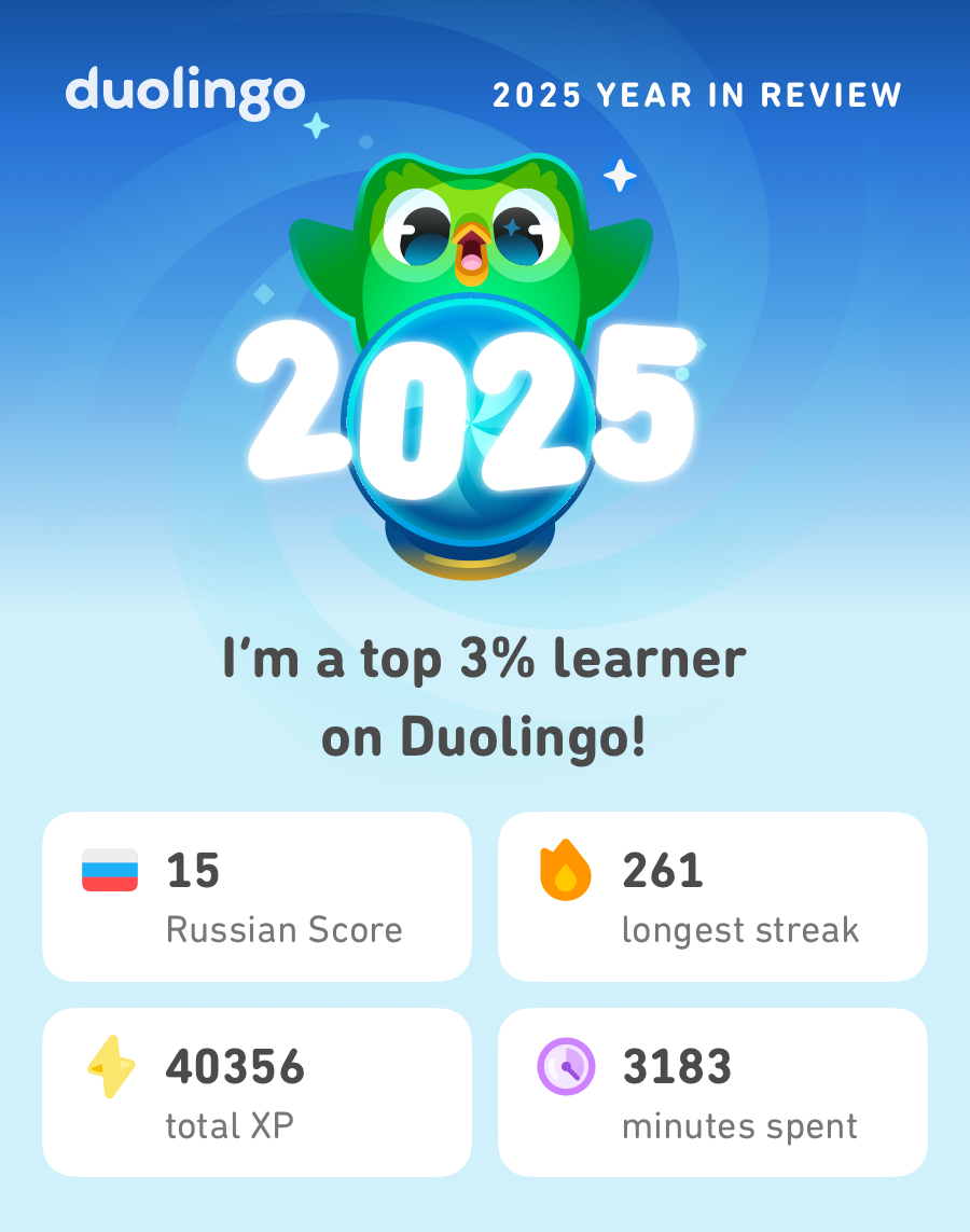 ✨ MY 2025 DUOLINGO YEAR IN REVIEW ✨