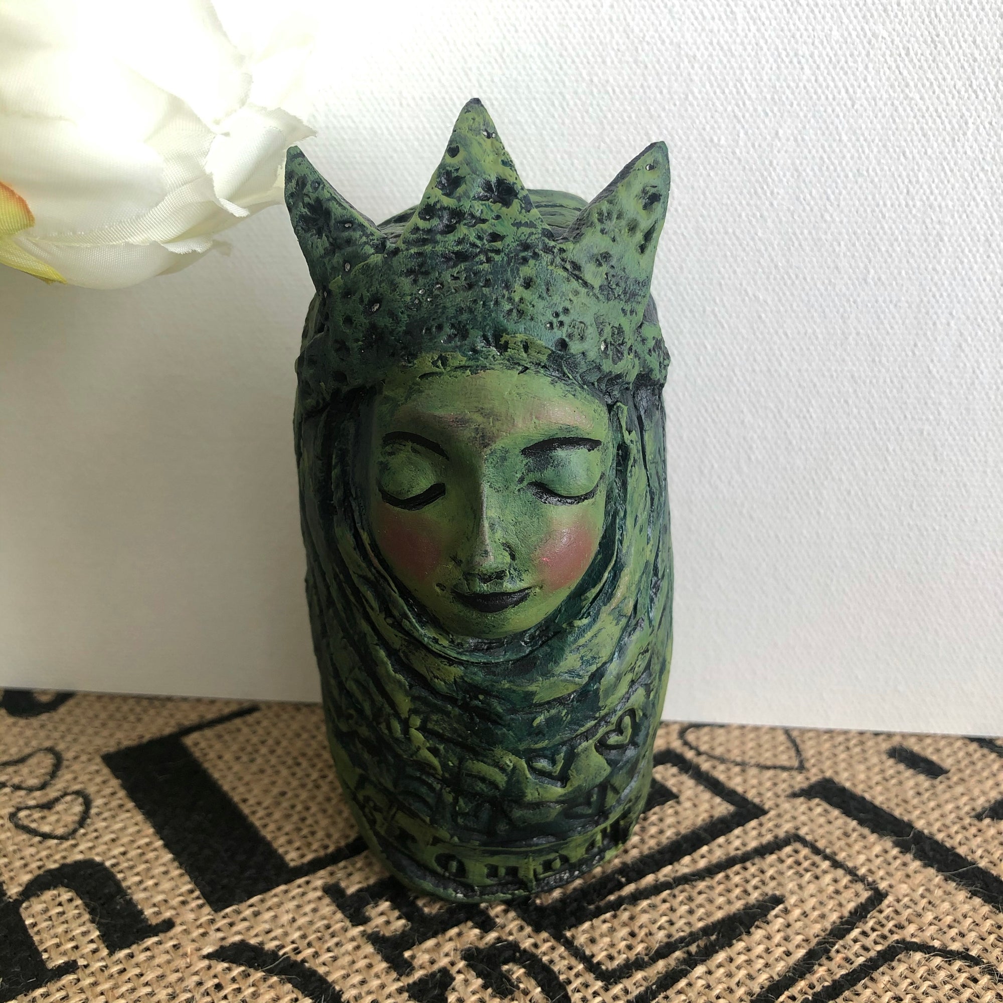 SOLD - Ground Meditation Art Doll - Jennifer Sher Art