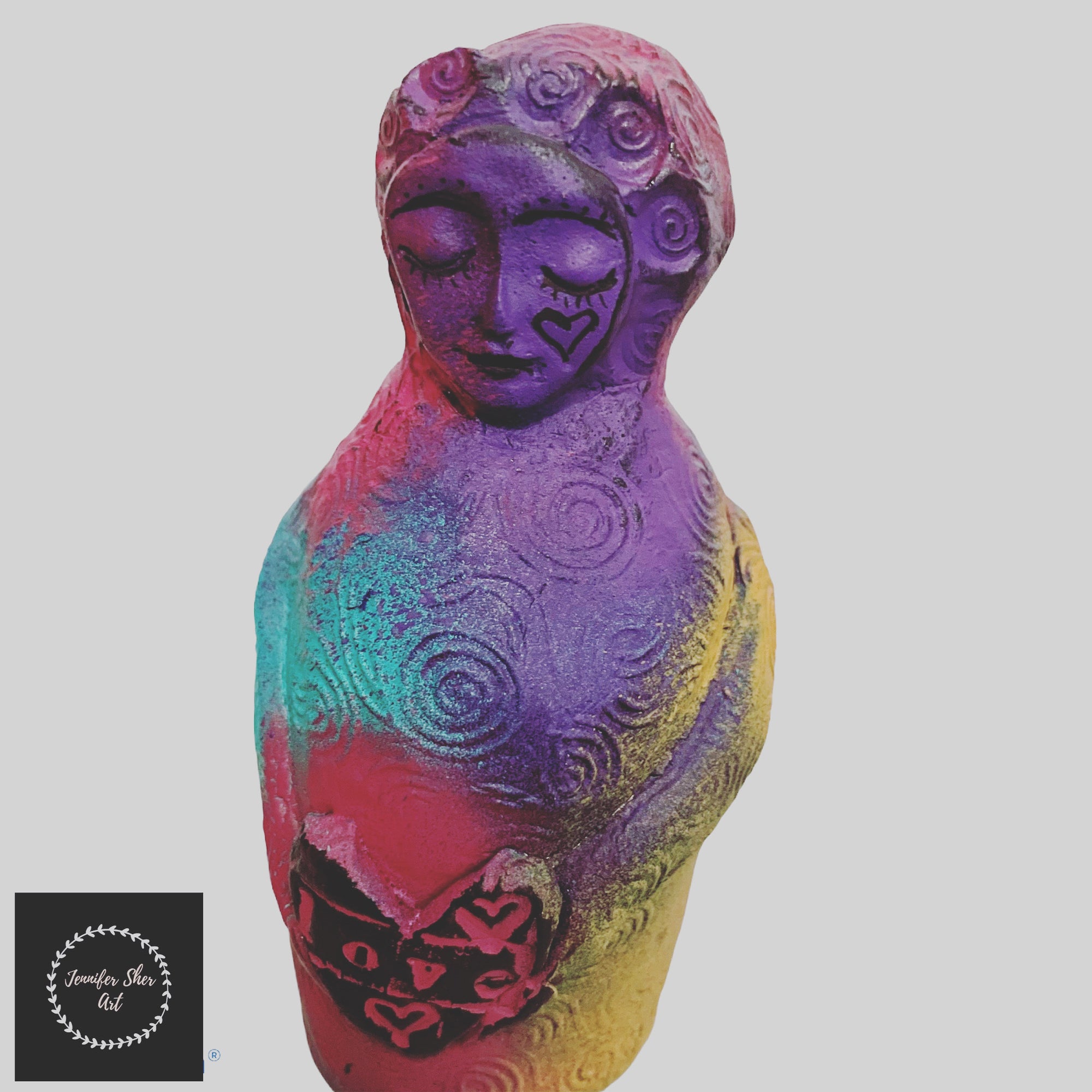SOLD - Meditation Art Doll - Serena - Jennifer Sher Art