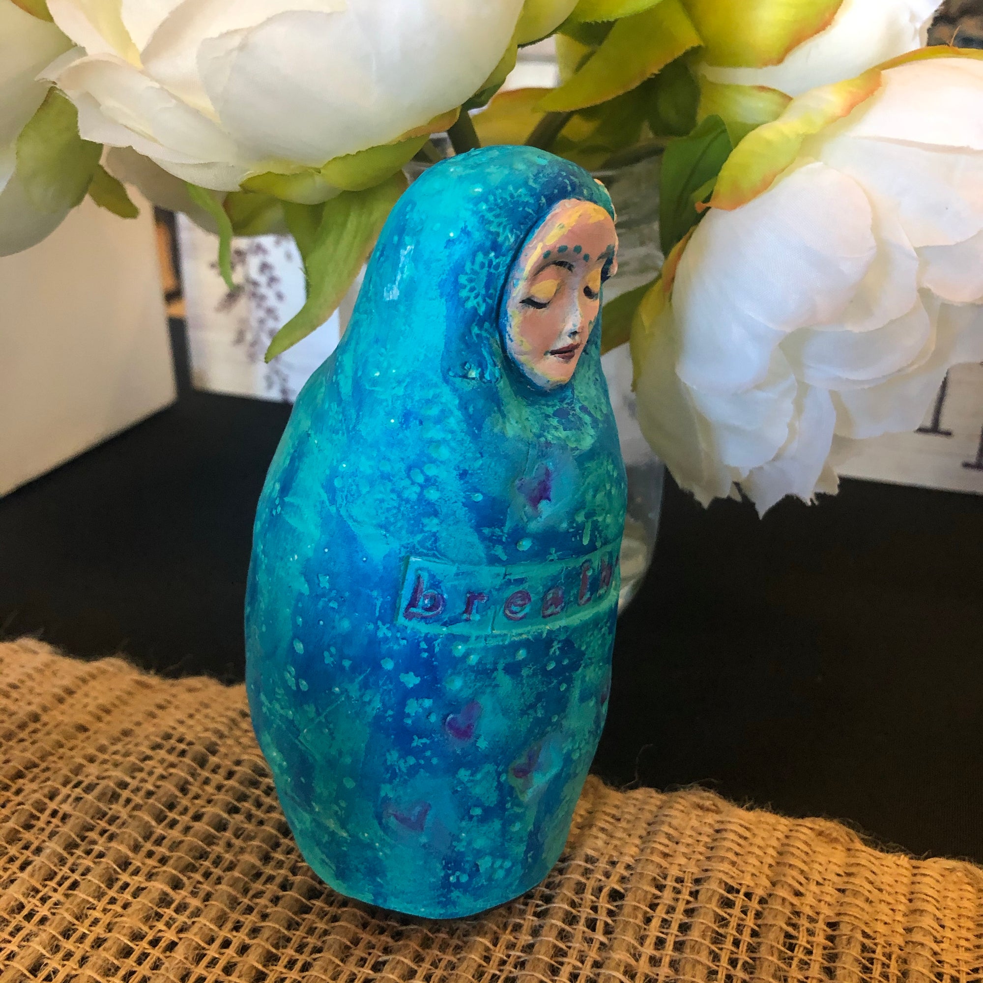 SOLD - Meditation Art Doll - Jennifer Sher Art
