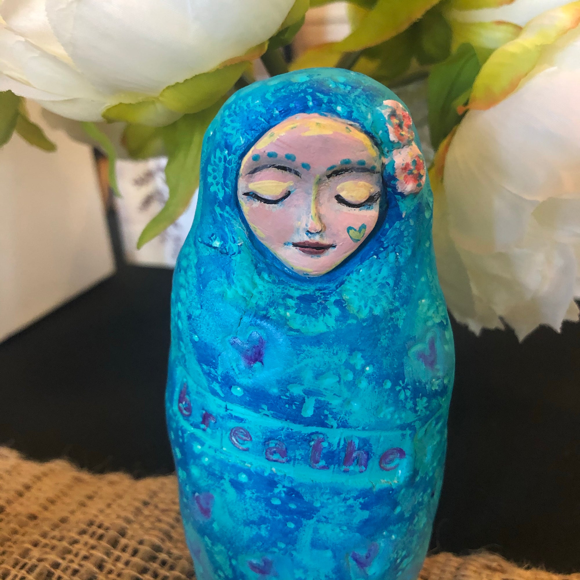 SOLD - Meditation Art Doll - Jennifer Sher Art