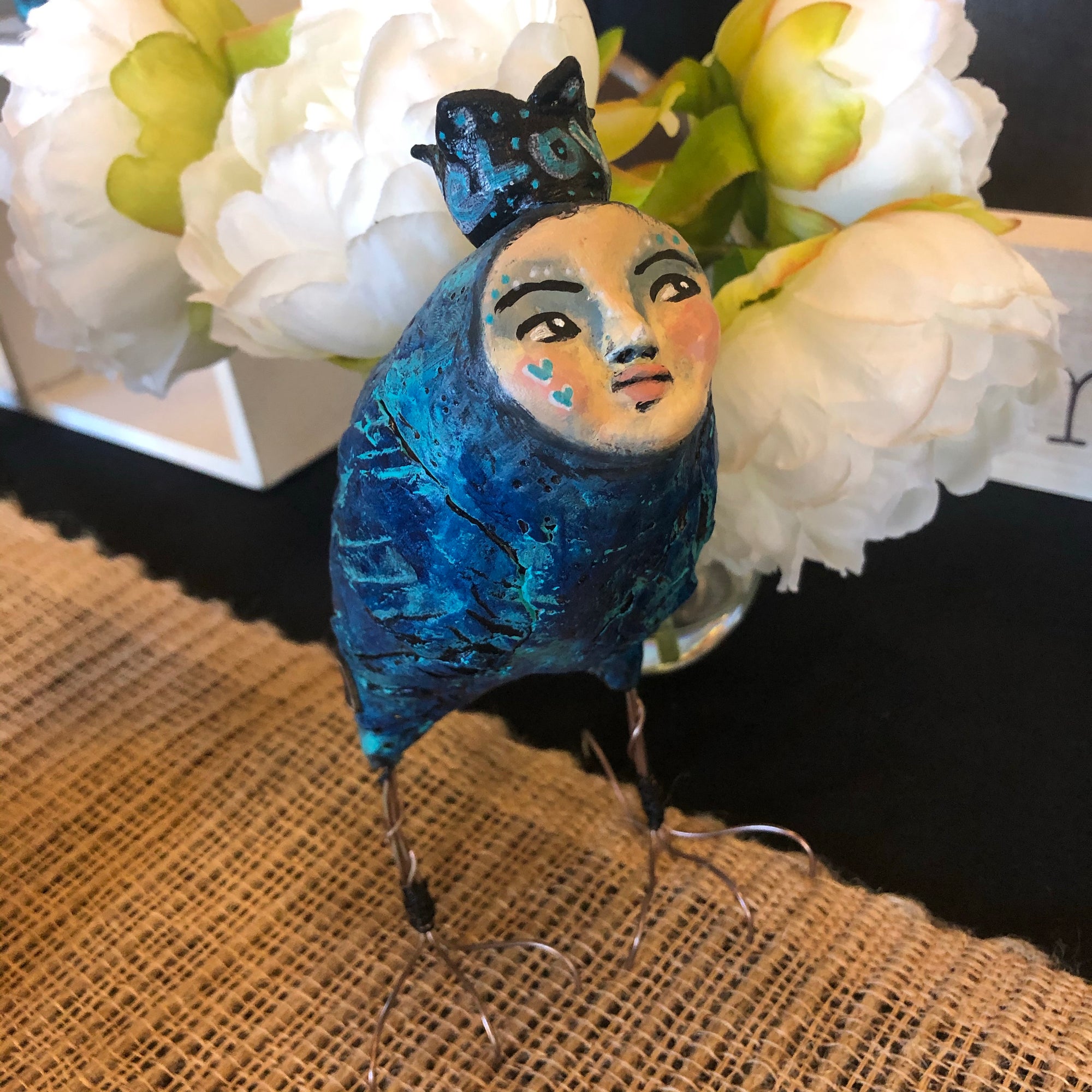 SOLD - Lucia - The Birdie Girl - Jennifer Sher Art