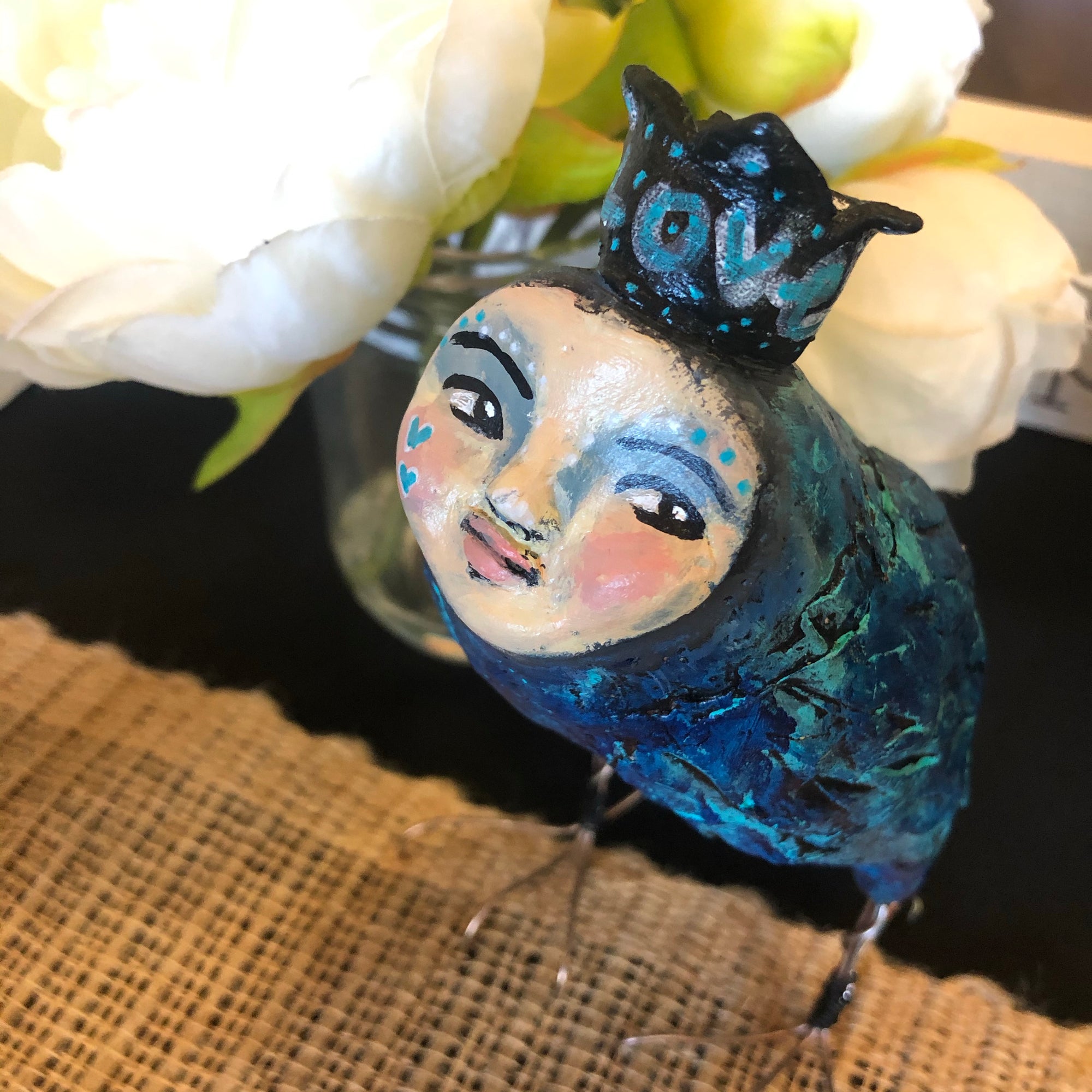SOLD - Lucia - The Birdie Girl - Jennifer Sher Art