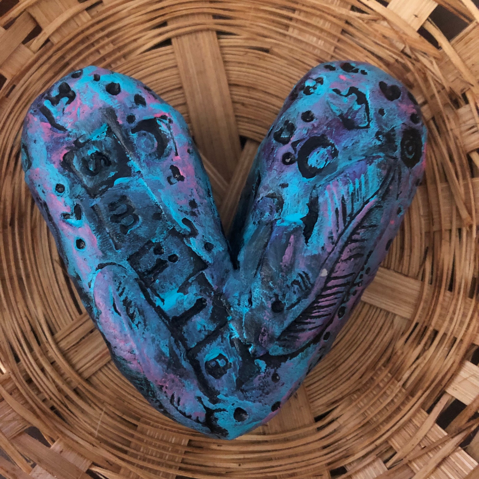 SOLD - Hand Sculpted Hearts - Jennifer Sher Art