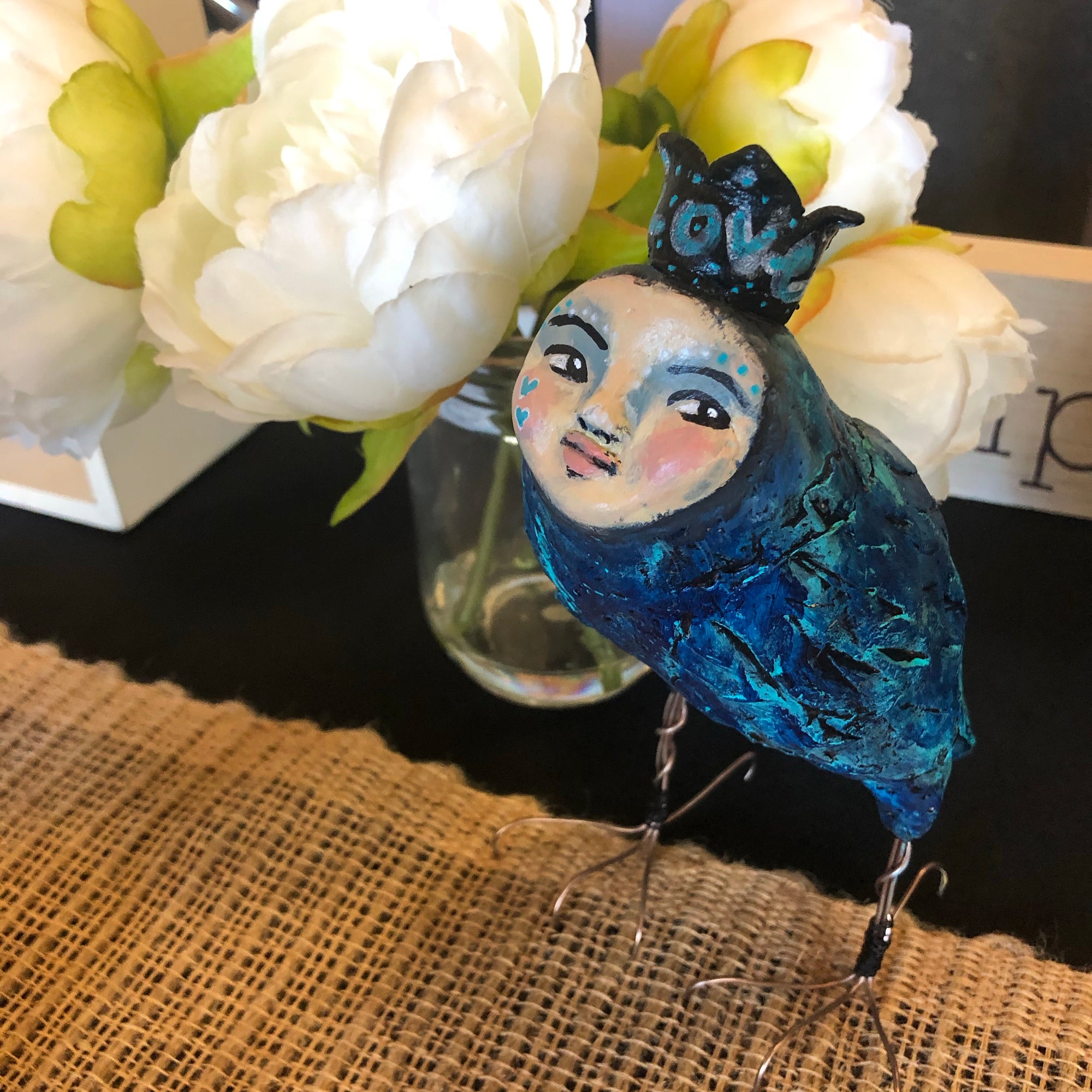 SOLD - Lucia - The Birdie Girl - Jennifer Sher Art