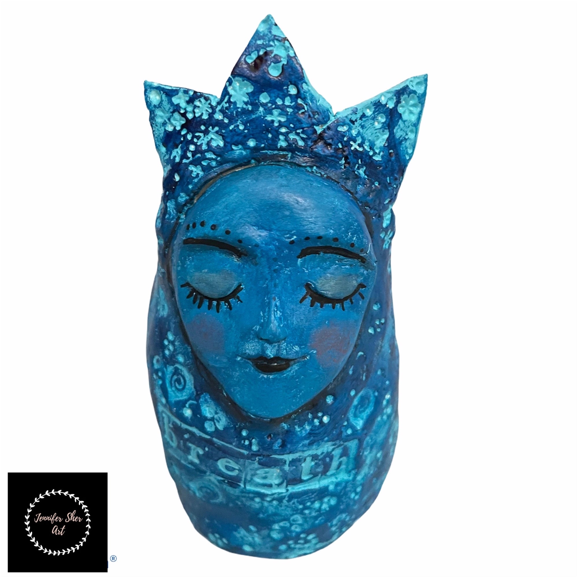 SOLD - Meditation Art Doll - Breath - Jennifer Sher Art