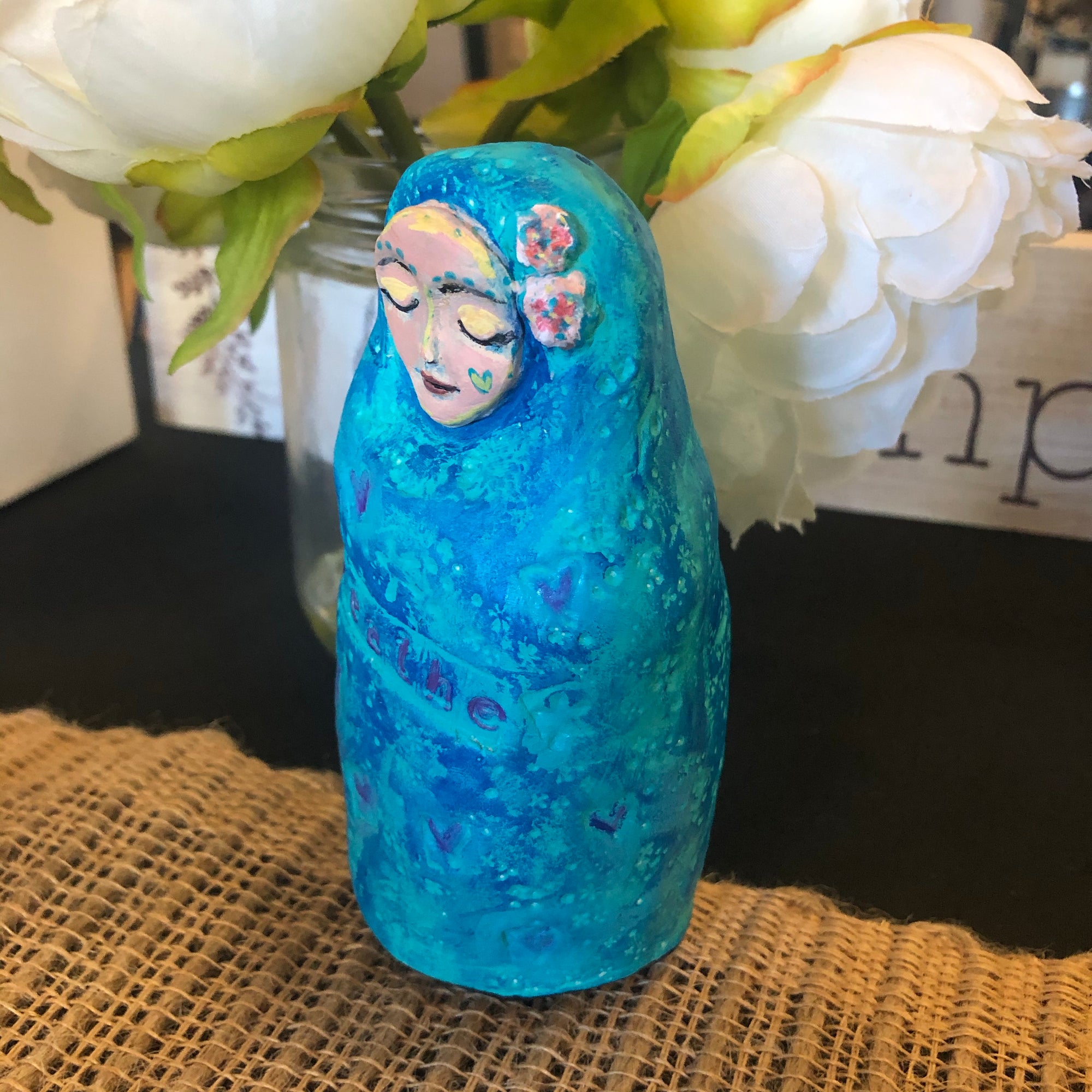 SOLD - Meditation Art Doll - Jennifer Sher Art