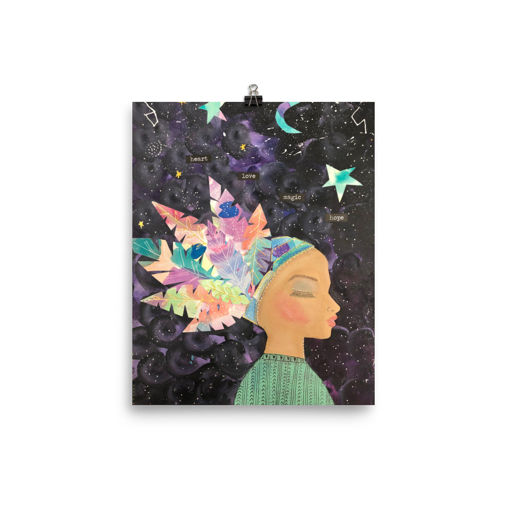 Multi-Color Feathers Art Print - Jennifer Sher Art