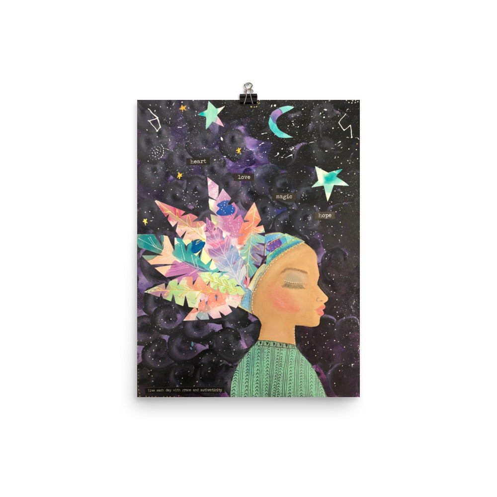 Multi-Color Feathers Art Print - Jennifer Sher Art
