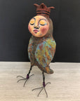 SOLD - Quirky Bird Art Doll - Jennifer Sher Art
